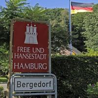 19450_21460 Schild Landesgrenze Freie und Hansestadt Hamburg - Stadtteil Bergedorf. | 